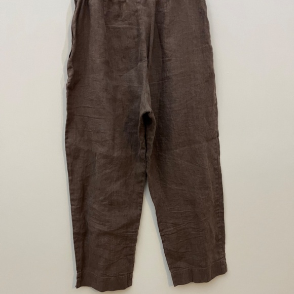 Kathleen Sommers Brown Linen Pants size 8 - Picture 3 of 4
